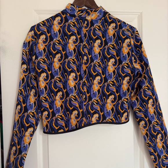 Zara Printed Knit Asymmetrical Top - Picture 3 of 5